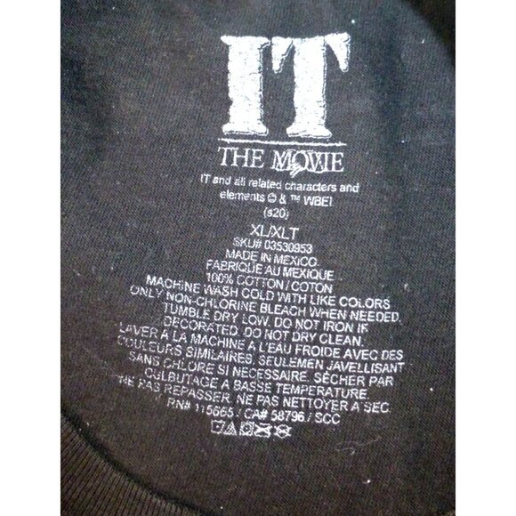 IT Movie Men's Derry Maine County Fair Pennywise Black T-Shirt XL TIM CURRY - Picture 5 of 7